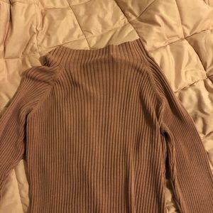 pink turtleneck